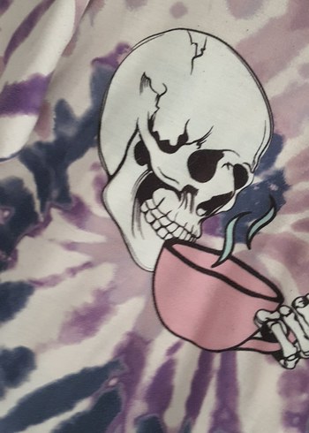 Mor Tie-Dye Desenli Tişört - Görsel 2