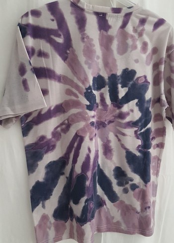Mor Tie-Dye Desenli Tişört - Görsel 7