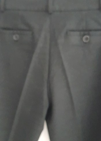 Düğmeli siyah Kadınketen  Kumaş Pantolon - Görsel 10