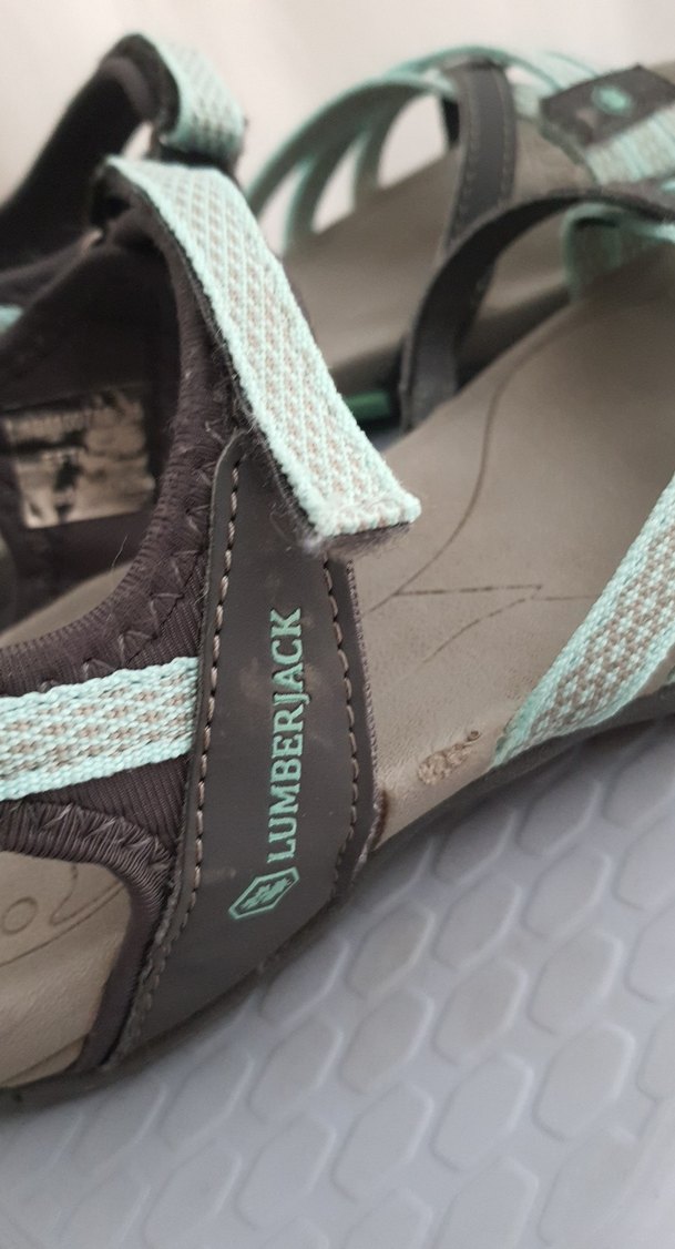 Tokalı Kadın Turkuaz Gri Dolgu Topuklu Sandalet - Görsel 3