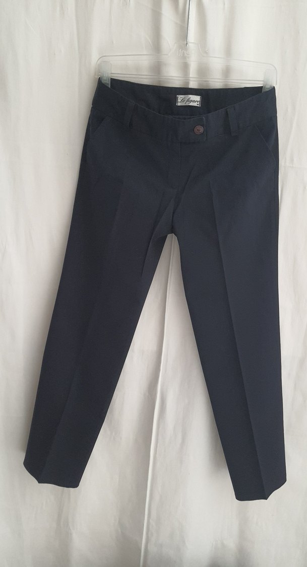 Lacivert Kemerli kadın Pantolon - Görsel 4