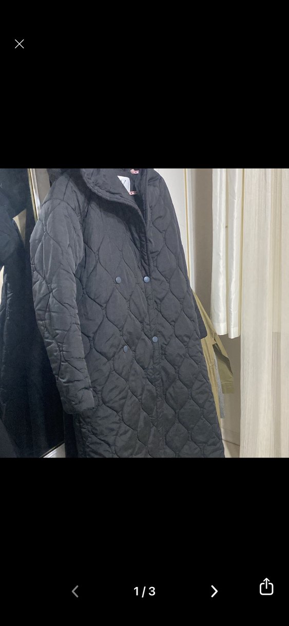 Kadriye Baştürk Düğmeli Siyah Midi Kadın Kışlık Ceket - Görsel 2