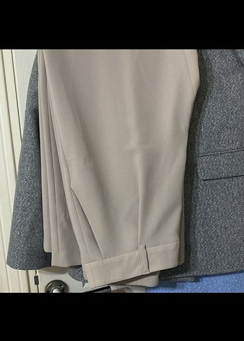 Network Gri Düğmeli Kadın Kumaş Pantolon - Görsel 3