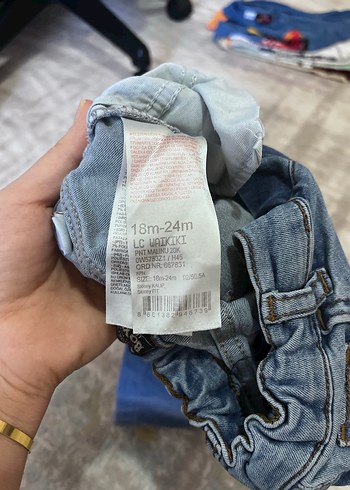 18-24 Ay Beden mavi Renk Erkek Çocuk Mavi Kot Pantolon