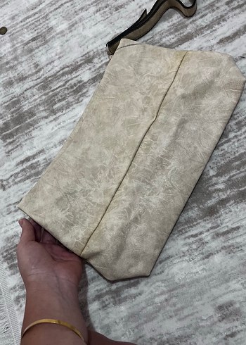 Bej Bohem Vintage Kadın Portföy Çanta