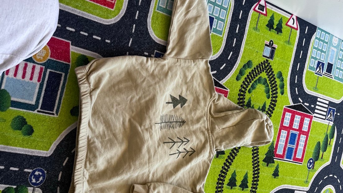 Kapüşonlu Bej Erkek Sweatshirt - Görsel 3