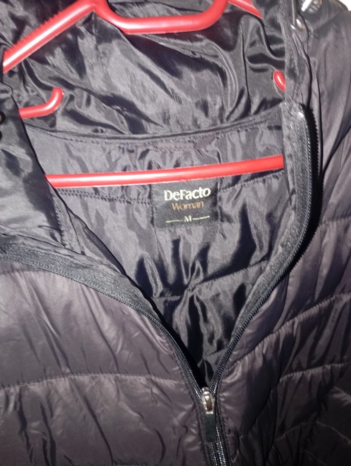 Siyah Kapüşonlu Kadın Kışlık Mont - Görsel 2