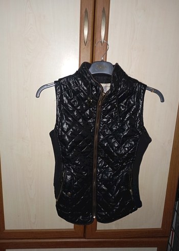 Siyah Deri Biker Yelek - Görsel 3