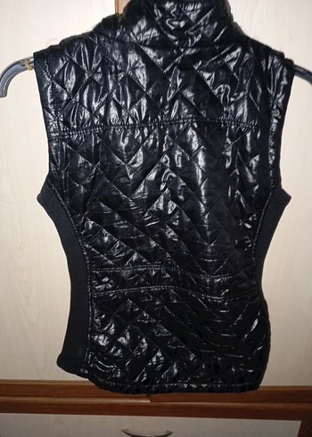 Siyah Deri Biker Yelek - Görsel 2