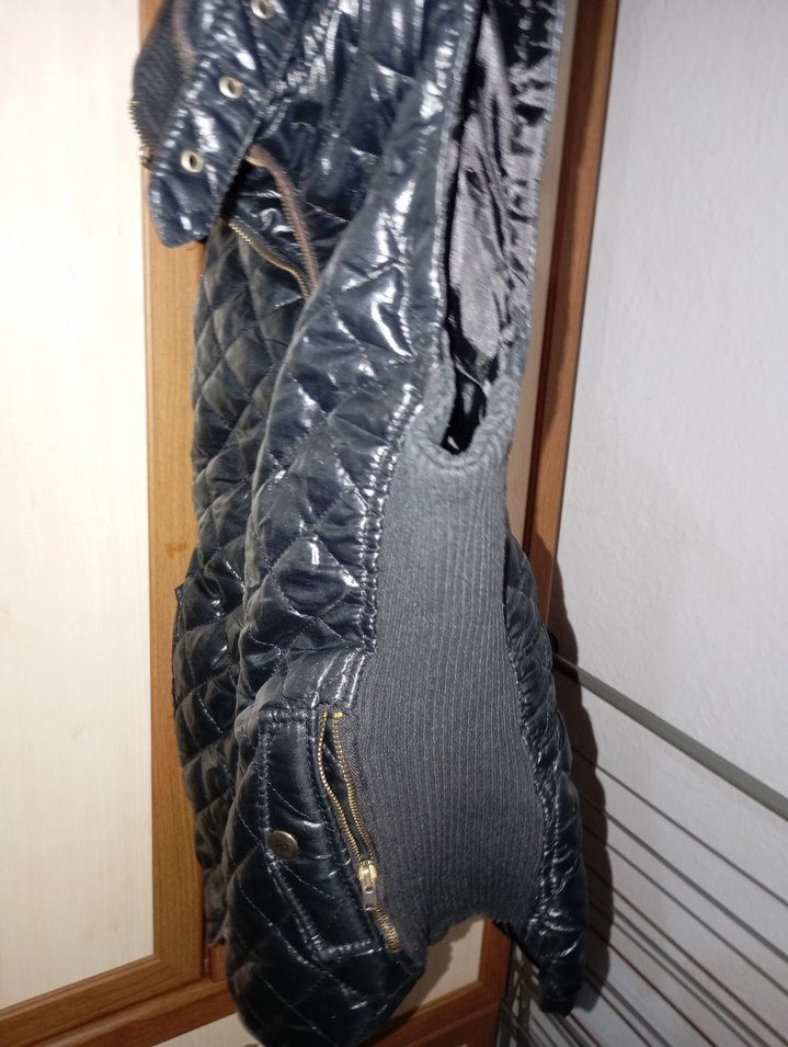 Siyah Deri Biker Yelek - Görsel 4