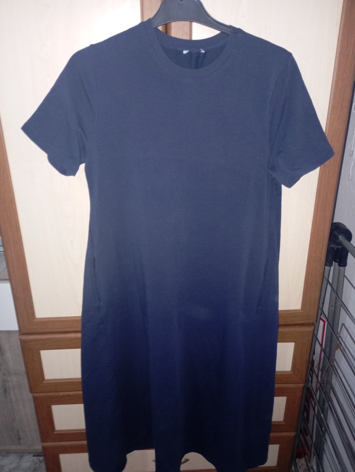 Lacivert Midi Kadın Günlük Elbise - Görsel 2