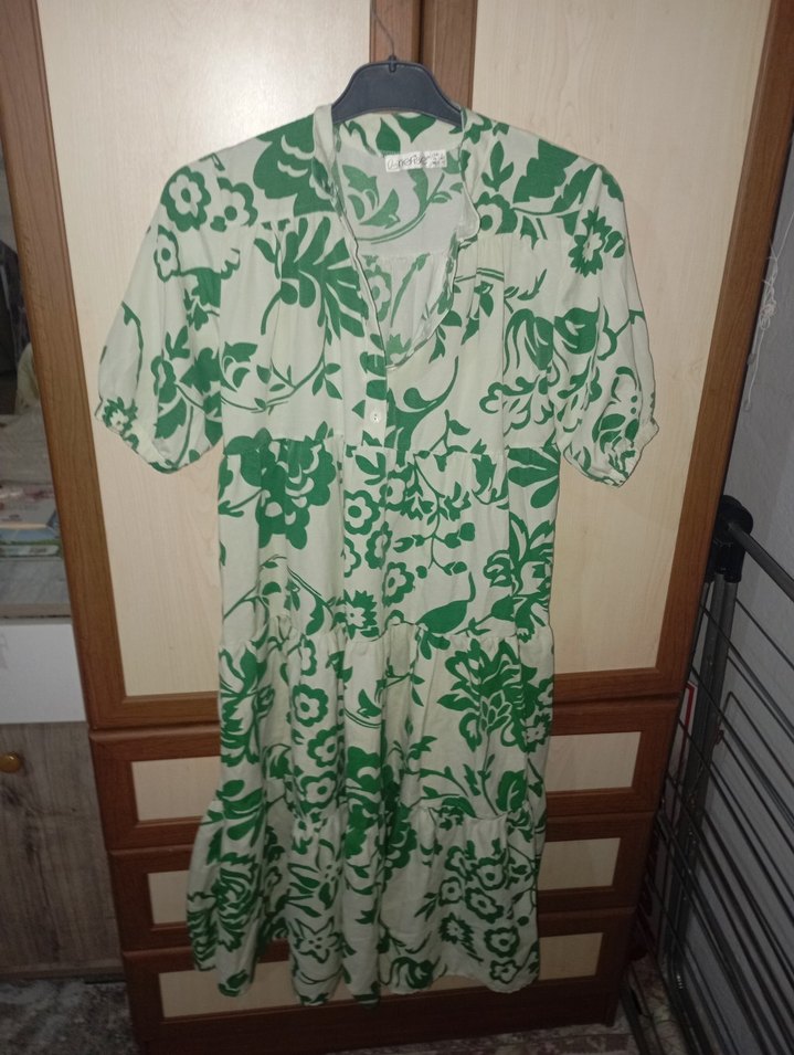 Yeşil Desenli Bohem  Tunik - Görsel 2