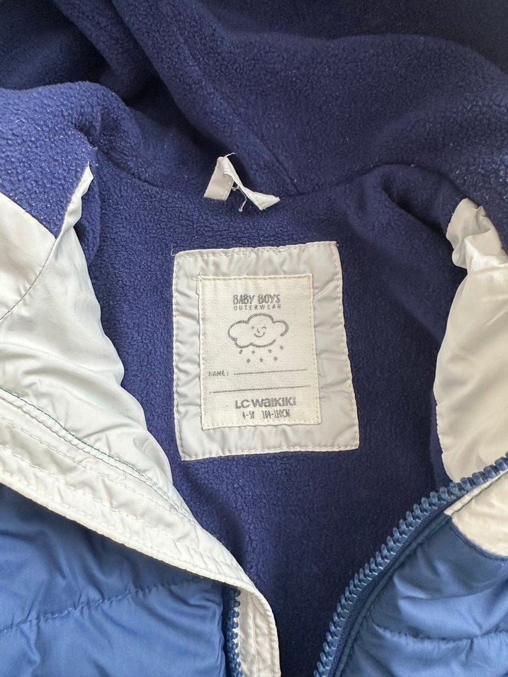 Erkek Çocuk Kapüşonlu Renk Bloklu Mont - Görsel 2