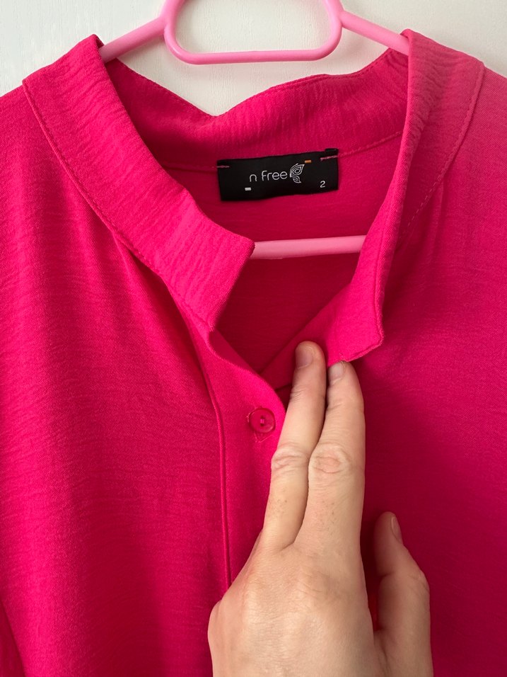 Diger Pembe Uzun Keten Bohem Elbise - Görsel 3