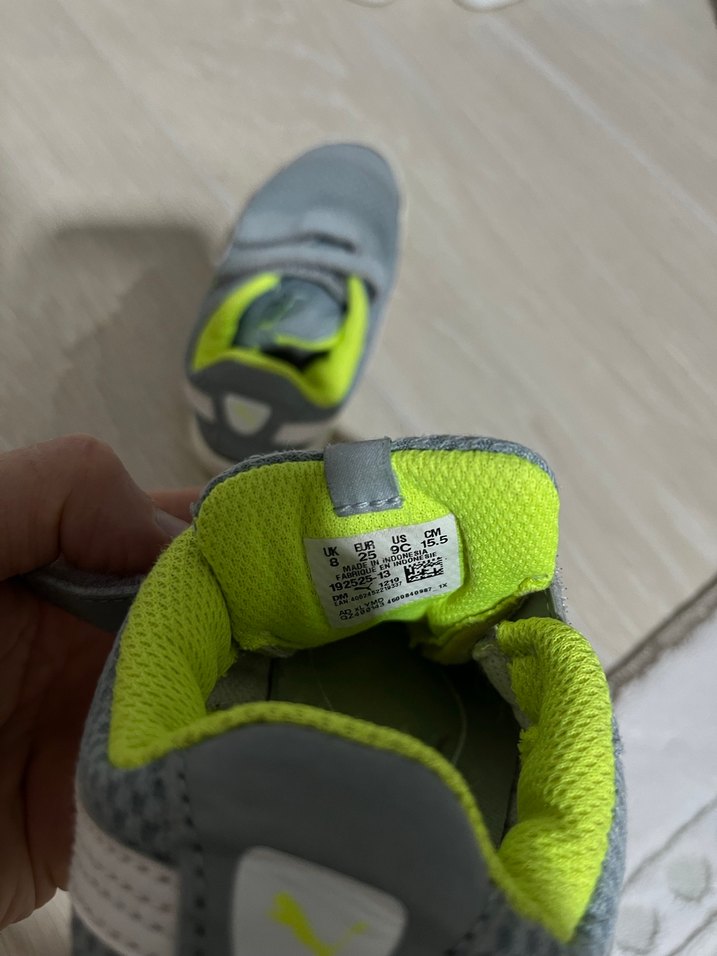 Gri Erkek Çocuk Spor Ayakkabısı Velcro - Görsel 3