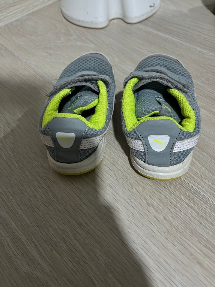 Gri Erkek Çocuk Spor Ayakkabısı Velcro - Görsel 2