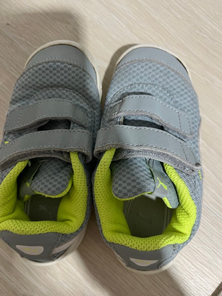 Gri Erkek Çocuk Spor Ayakkabısı Velcro - Görsel 4