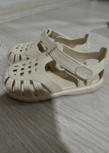 Kız Çocuk  bej Tokalı Sandalet - Görsel 4