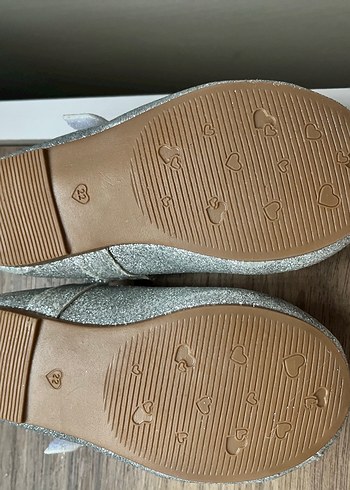 Kız Çocuk  simli Gri Kürklü Babet Ayakkabı - Görsel 4