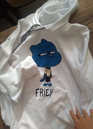 Beyaz sweatshirt 
