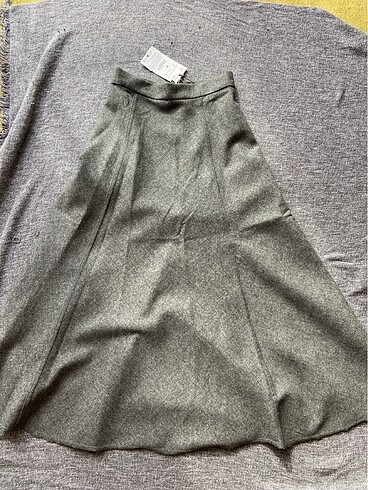 ZARA ZW COLLECTION YÜNLÜ PELERİN ETEK