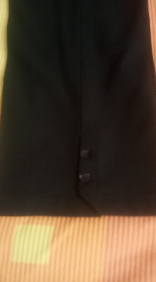 Düğmeli Kadın Kumaş Pantolon, Midi Boy, Bej - Görsel 3