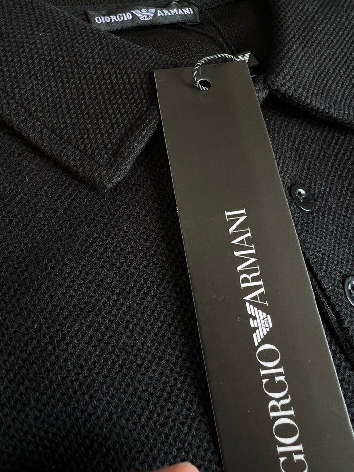 Giorgio Armani Erkek Siyah tişört - Görsel 4