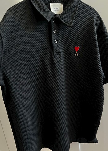 AMİ Siyah Erkek Uzun Kollu Polo Tişört - Görsel 5