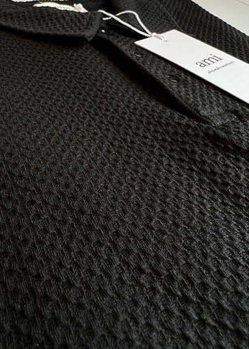 AMİ Siyah Erkek Uzun Kollu Polo Tişört - Görsel 7
