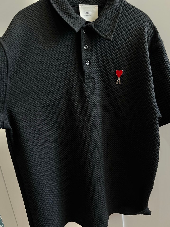 AMİ Siyah Erkek Uzun Kollu Polo Tişört - Görsel 5