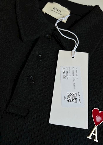 AMİ Siyah Düğmeli Erkek Polo Tişört - Görsel 3