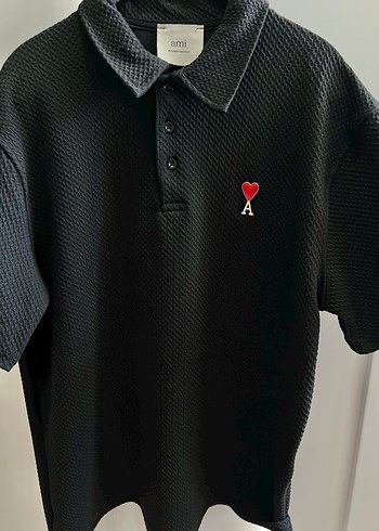 AMİ Siyah Düğmeli Erkek Polo Tişört - Görsel 7