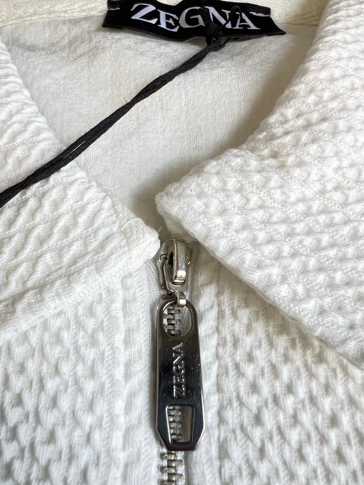 Zegna Beyaz Sokak Stil Erkek Ceket - Görsel 5