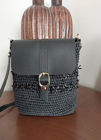  Beden siyah Renk Kadin kol cantasi hasir canta mini bag