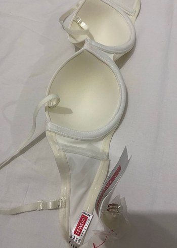 Beyaz Minimalist Streetwear Sütyen 75B - Görsel 3