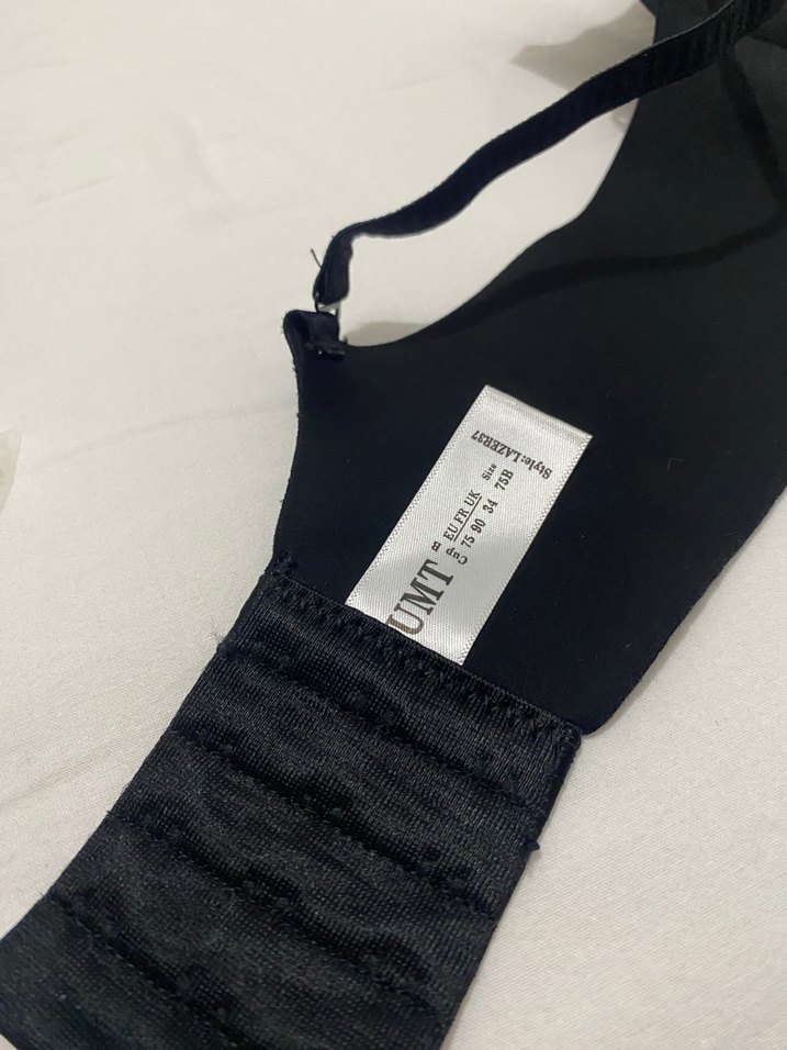 Siyah Minimalist Göğüs Kapatıcı Sütyen 75B - Görsel 2