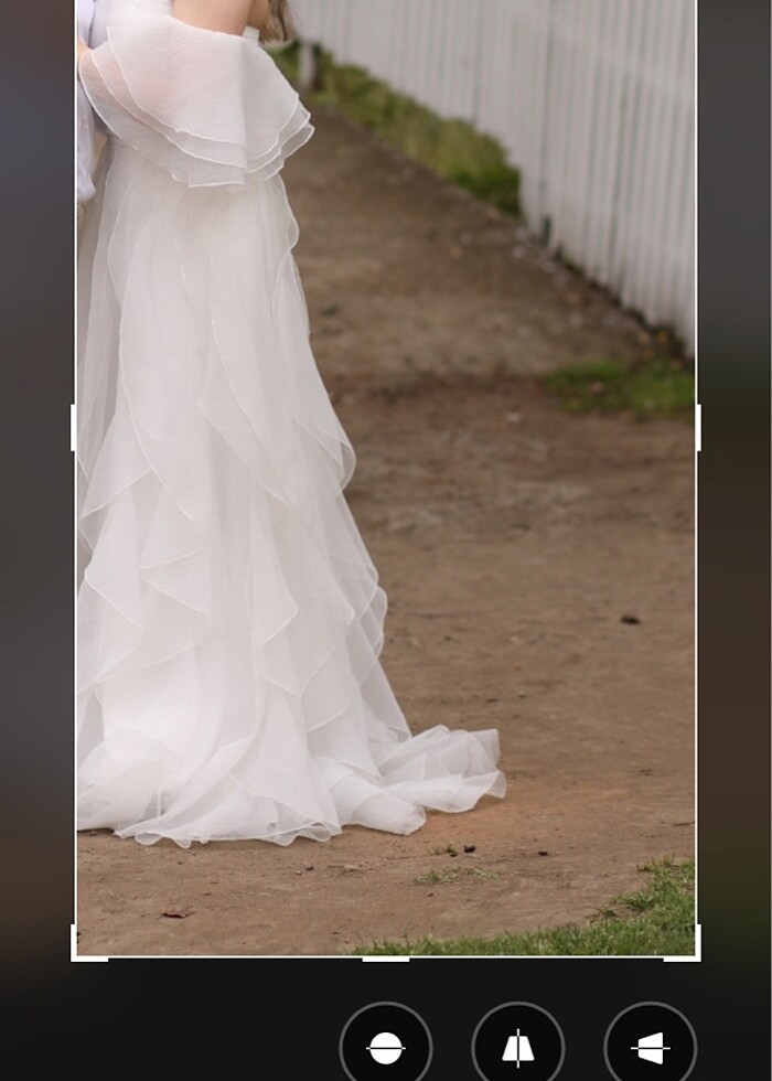 Beyaz dış çekim elbisesi - Görsel 3