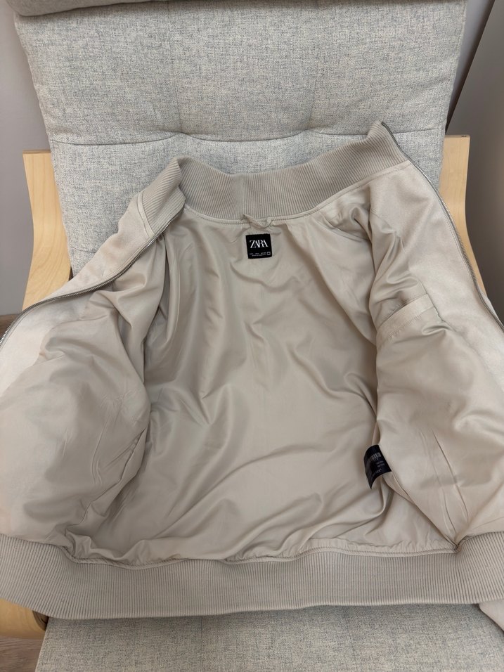 Bej Süet Yüksek Yakalı erkek Ceket - Görsel 4