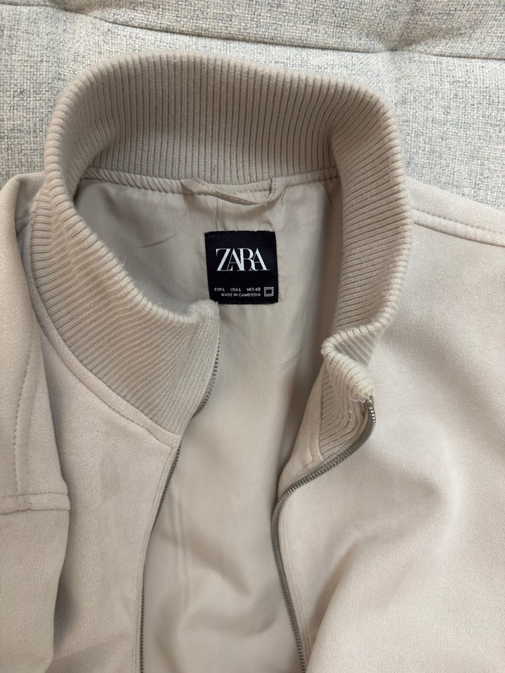 Bej Süet Yüksek Yakalı erkek Ceket - Görsel 5