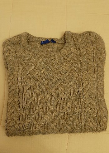 Kahverengi Örgü Çocuk Kazak - Görsel 2