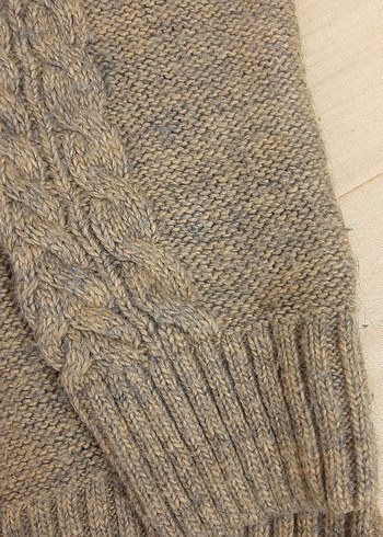 Kahverengi Örgü Çocuk Kazak - Görsel 5