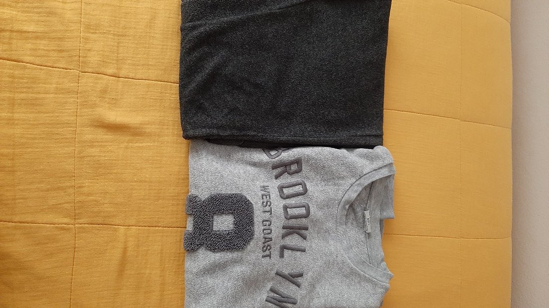Brooklyn Yazılı Gri Sweatshirt & Siyah Eşofman Altı — görsel 4/5