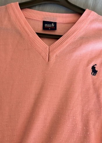 Polo Ralph Lauren Pembe V Yaka Kadın Kazak - Görsel 5