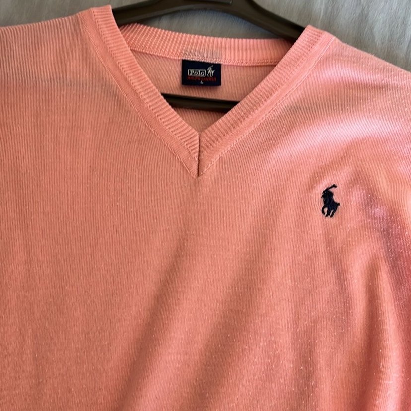 Polo Ralph Lauren Pembe V Yaka Kadın Kazak - Görsel 5