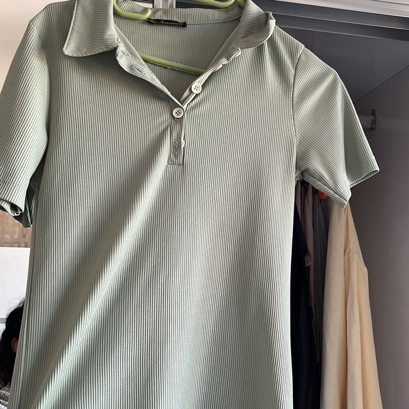 Düğmeli Gri Hamile Bluzu, Uzun Kollu, Midi Boy - Görsel 4