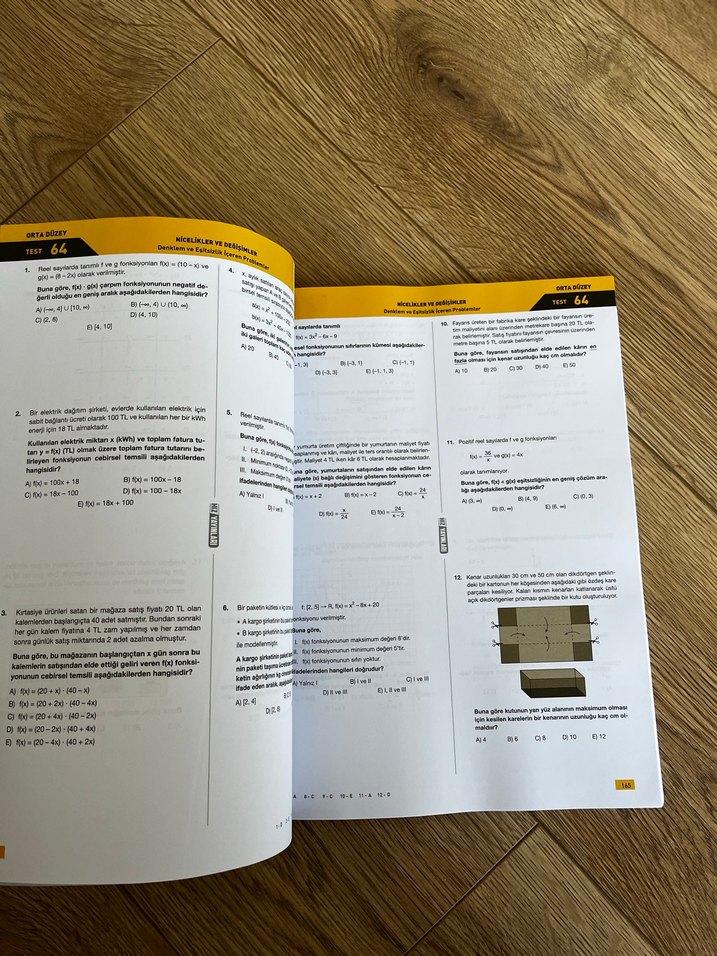 10. Sınıf Matematik Soru Bankası hiç çözülmedi - Görsel 4