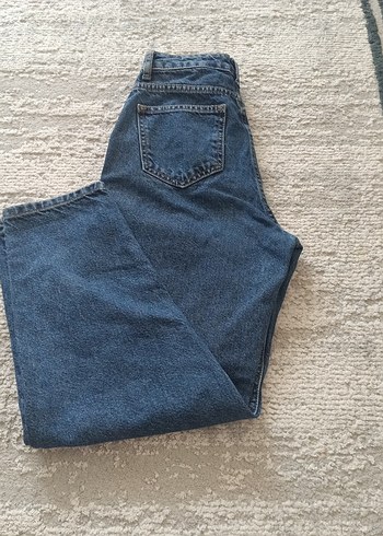 26 Beden Kadın Mavi Denim Bol Kesim Jean