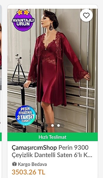 Perin gecelik saten - Görsel 3