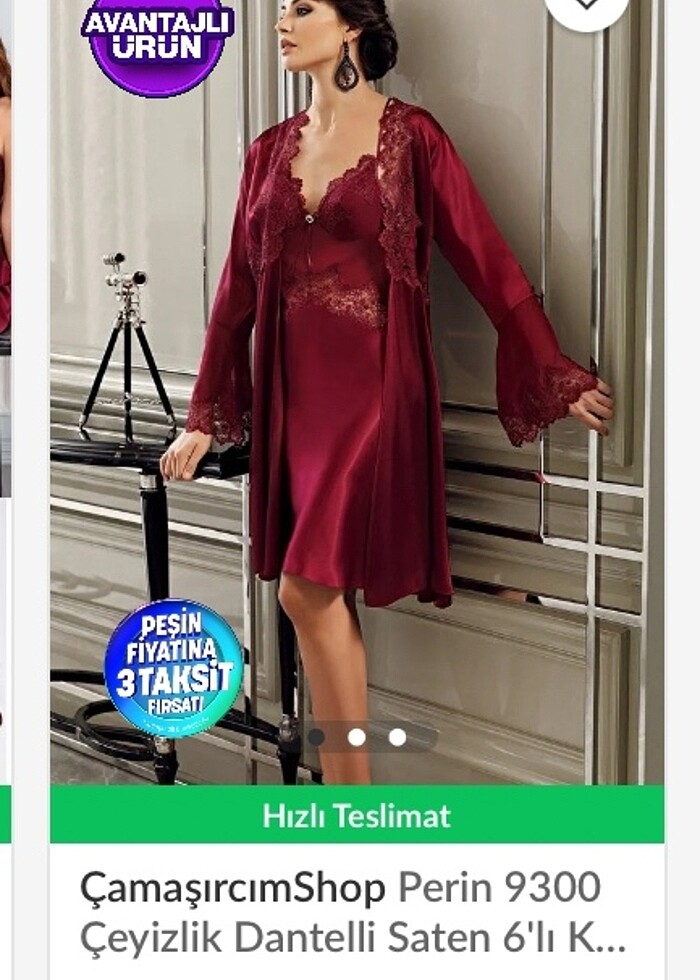 Perin gecelik saten - Görsel 3