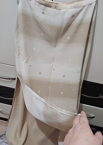 Bej ve Gri Desenli Kadın Etek - Görsel 2